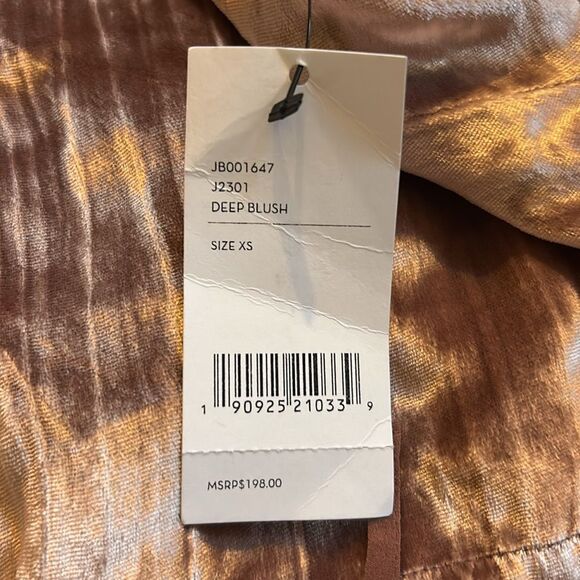 NWT J Brand Silk Top Sleeveless Blush Velvet Size XS ($198 retail) - Picture 4 of 6